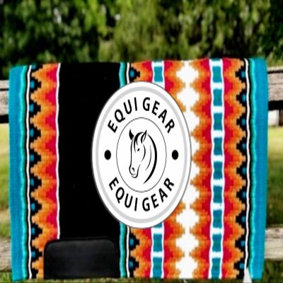 EQUIGEAR Western Show Horse Saddle Pad, New Zealand Wool, Handcrafted, Sensor Flex, BA72 (34" x 40")