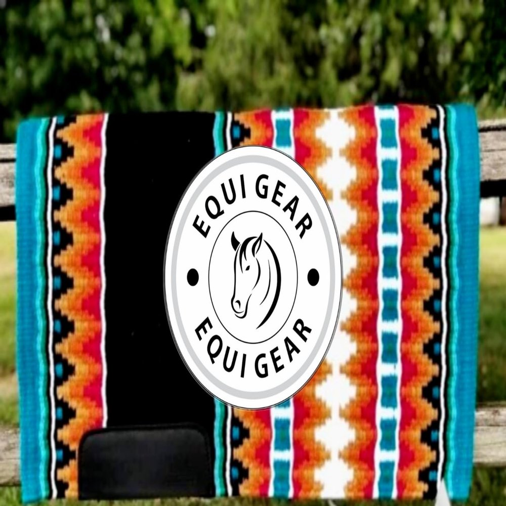 EQUIGEAR Western Show Horse Saddle Pad, New Zealand Wool, Handcrafted, Sensor Flex, BA72 (34" x 40")