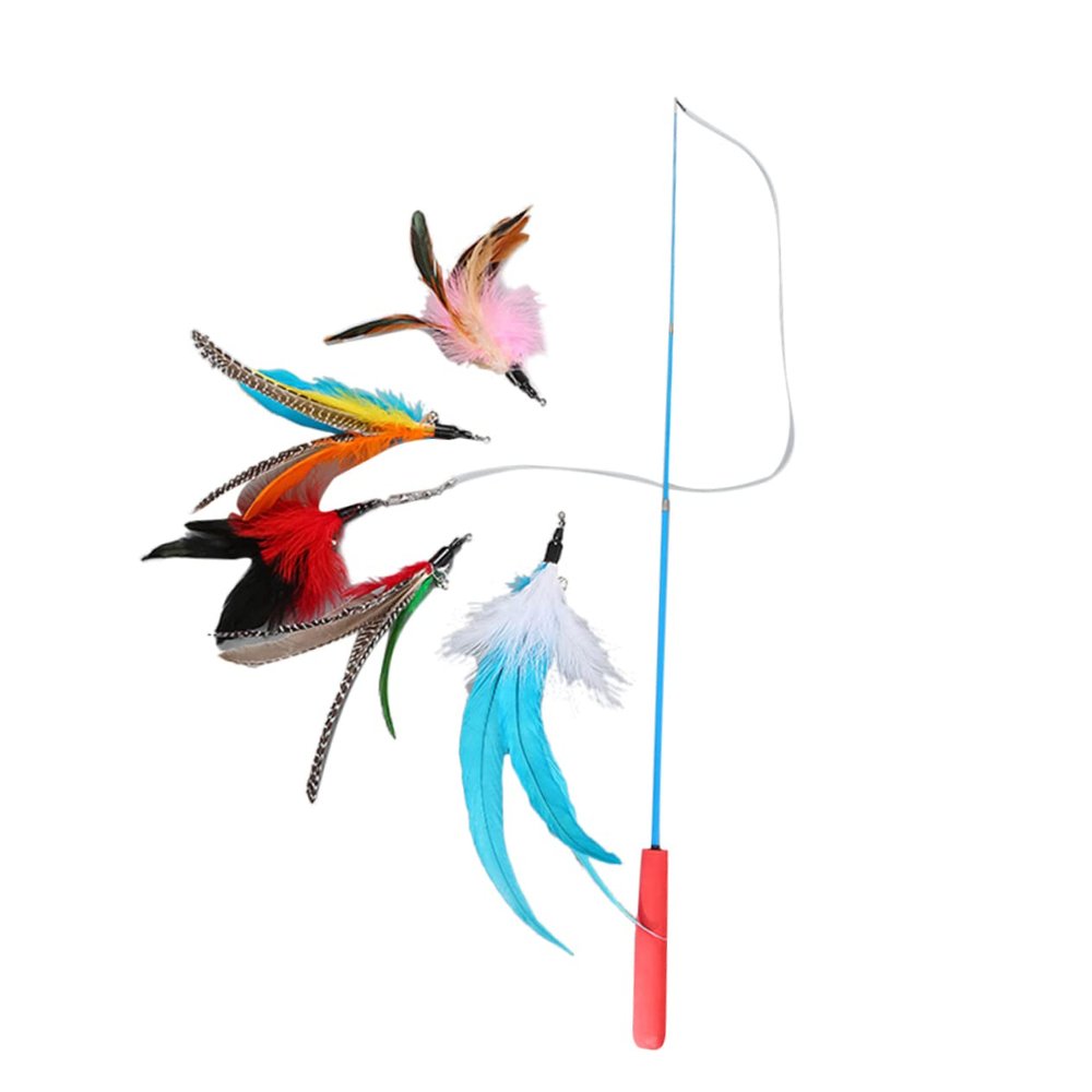 BUGUUYO 6-Piece Cat Wand with Feather Head