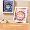 ibasenice Baby Tooth Keepsake Box with Photo Frame, ABS Lock, White view 3