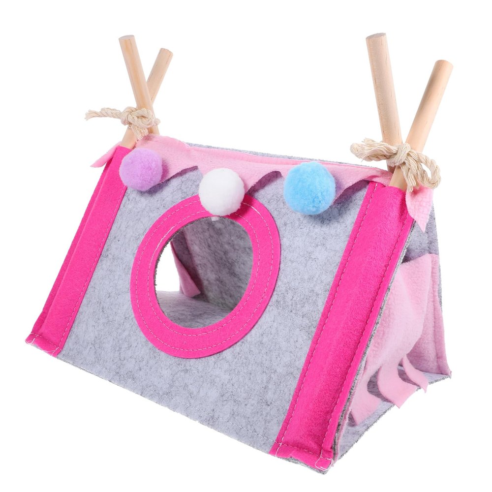 Happyyami Wooden and Felt Guinea Pig House