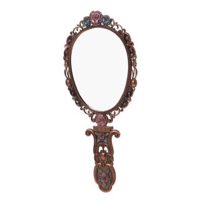 minkissy Folding Vintage Hand Mirror for Women