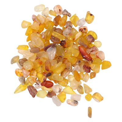 Sosoport 200g Decorative Yellow Agate Gravel