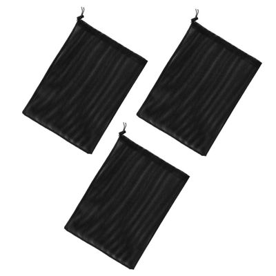 Sosoport Aquarium Pump Filter Bags, Polyester, Drawstring, 3-Piece