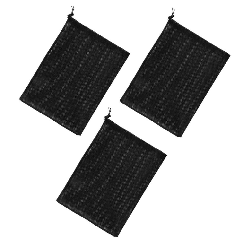 Sosoport Aquarium Pump Filter Bags, Polyester, Drawstring, 3-Piece