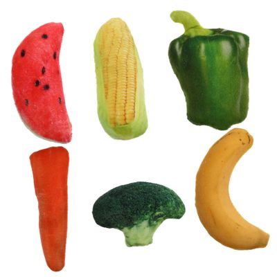 BESPORTBLE 6pcs Vegetable Plush Toys for Cats