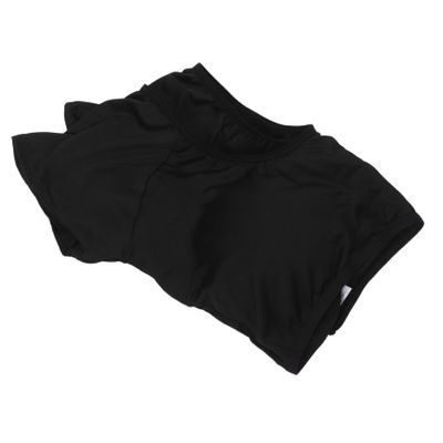 Women's Black Underarm Vest with Polyester Breast Pads, Breathable