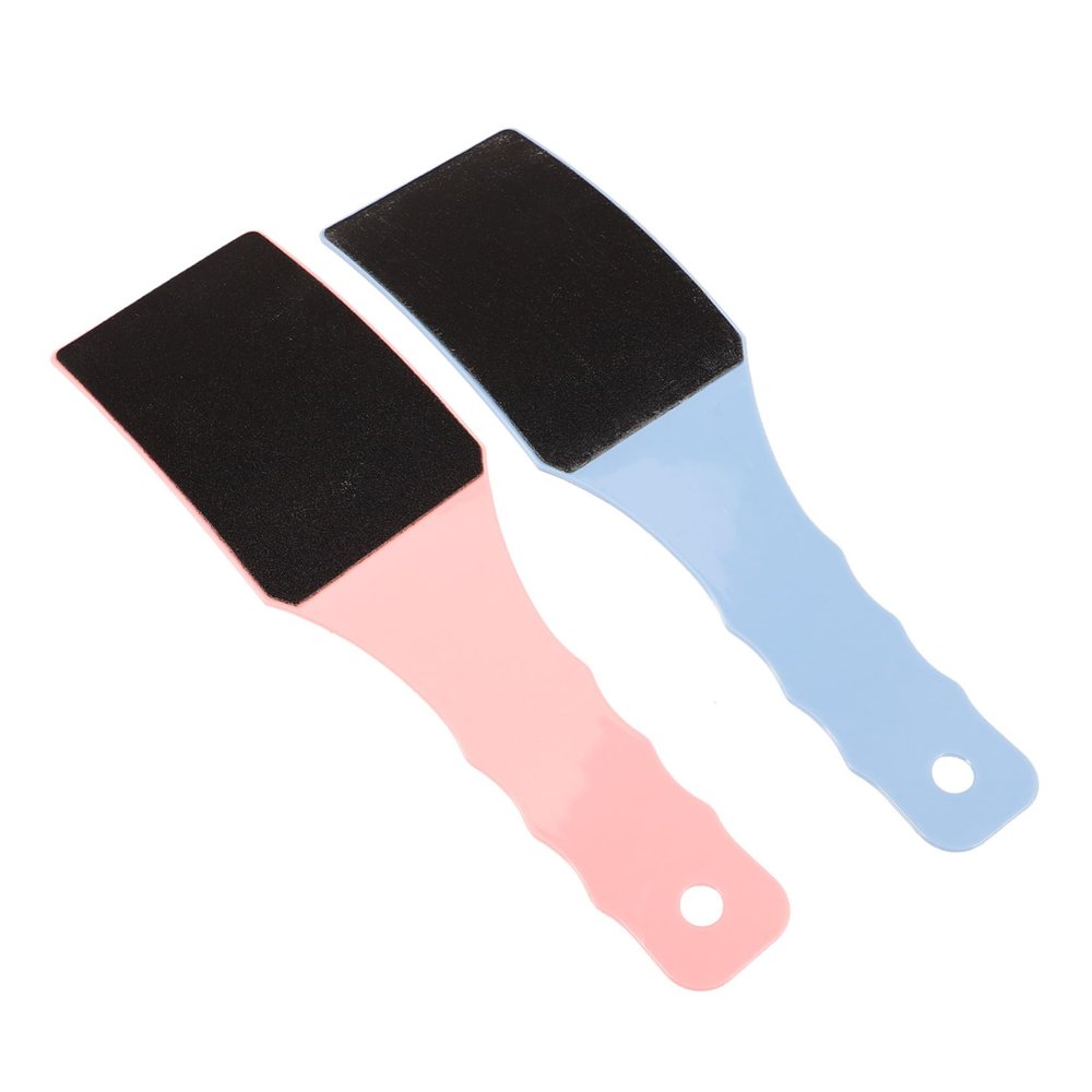 FOMIYES 2-Piece Foot Scrubber File Set with Ergonomic PS Handle