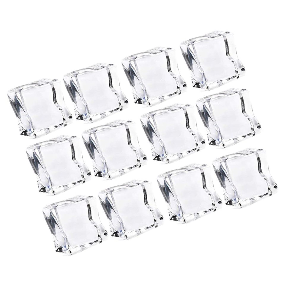 Cabilock Acrylic Artificial Ice Cubes, 48 Reusable Transparent Pieces