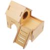 Sosoport Wooden Hamster House with Ramp view 1