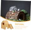 Sosoport Wooden Hamster House with Ramp view 3