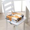 Surwin Non-Slip Booster Seat Cushion for Kids with Safety Buckle, 3D Cat Print, Washable, Detachable, Orange Cat, 40 x 40 x 10 cm view 1
