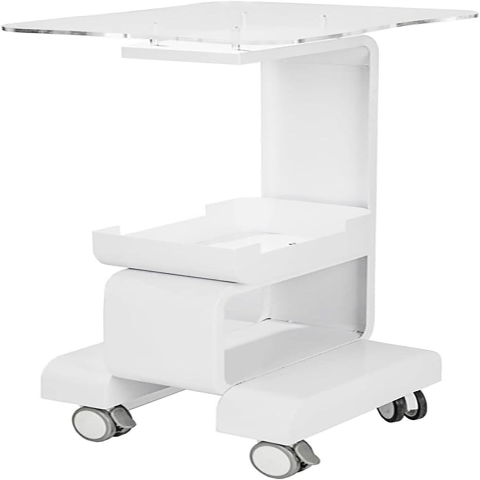 JvFbjLF Steel Salon Rolling Cart with 360° Wheels