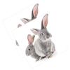 ibasenice 4-Sheet Cartoon Wall Stickers, Self-Adhesive Rabbit Wall Decals for Nursery, Kids' Room, Living Room and Playroom view 3