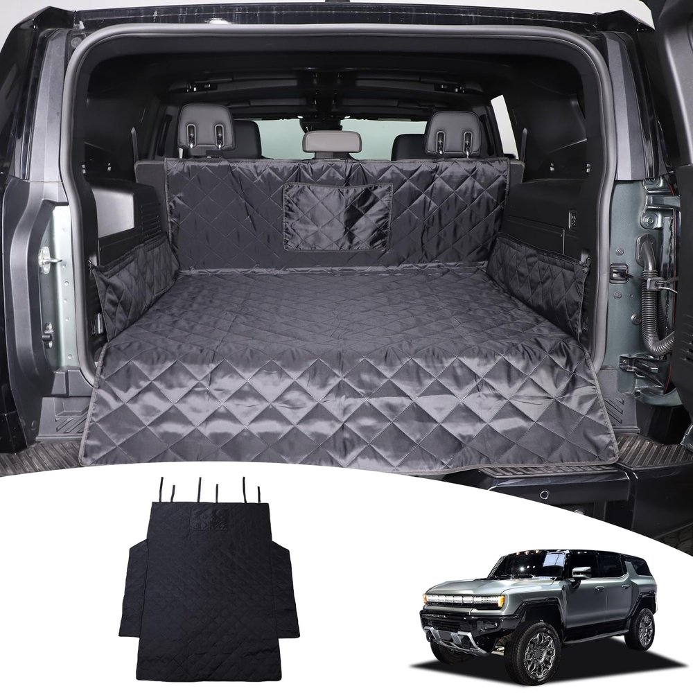 DIYUCAR Cargo Liner Compatible with 2024–2025 Hummer EV, Waterproof Dog Mat with Side and Bumper Protection