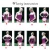 Cotton Corset for Women and Girls, Gothic Halloween Costume Overbust Top with Long Sleeves, Full-Bust Pink Corset Bustier view 3