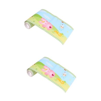 ibasenice 2-Piece Cartoon Animal Wall Border Stickers