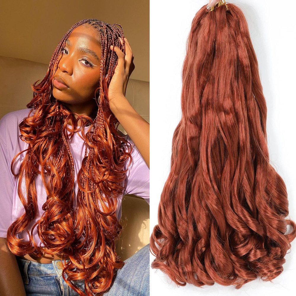 French Curl Braiding Hair, 8 Packs, Pre-Stretched Loose Wave, 18 in, 350#
