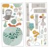 Children's Room Wall Decal with Animal Growth Chart, PVC, 1 Set view 1