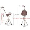 Folding Walking Cane with Seat view 2