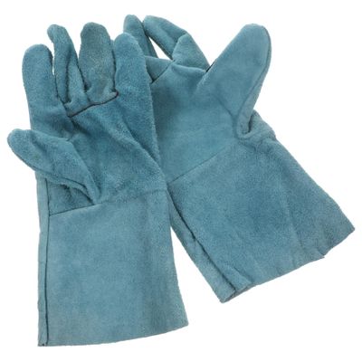 Milisten Cowhide Dog Bite-Resistant Gloves, Five-Finger Design, 1 Pair