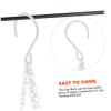 Happyyami Hanging Rabbit Hay Feeder with Metal Frame, White view 3