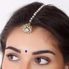 KULIA Indian Bindi Tikka Forehead Jewelry, Round Rhinestones view 4