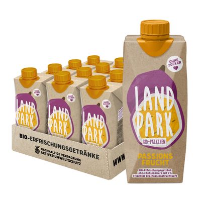 Landpark Organic Passion Fruit Flavored Water, 12 x 500 ml
