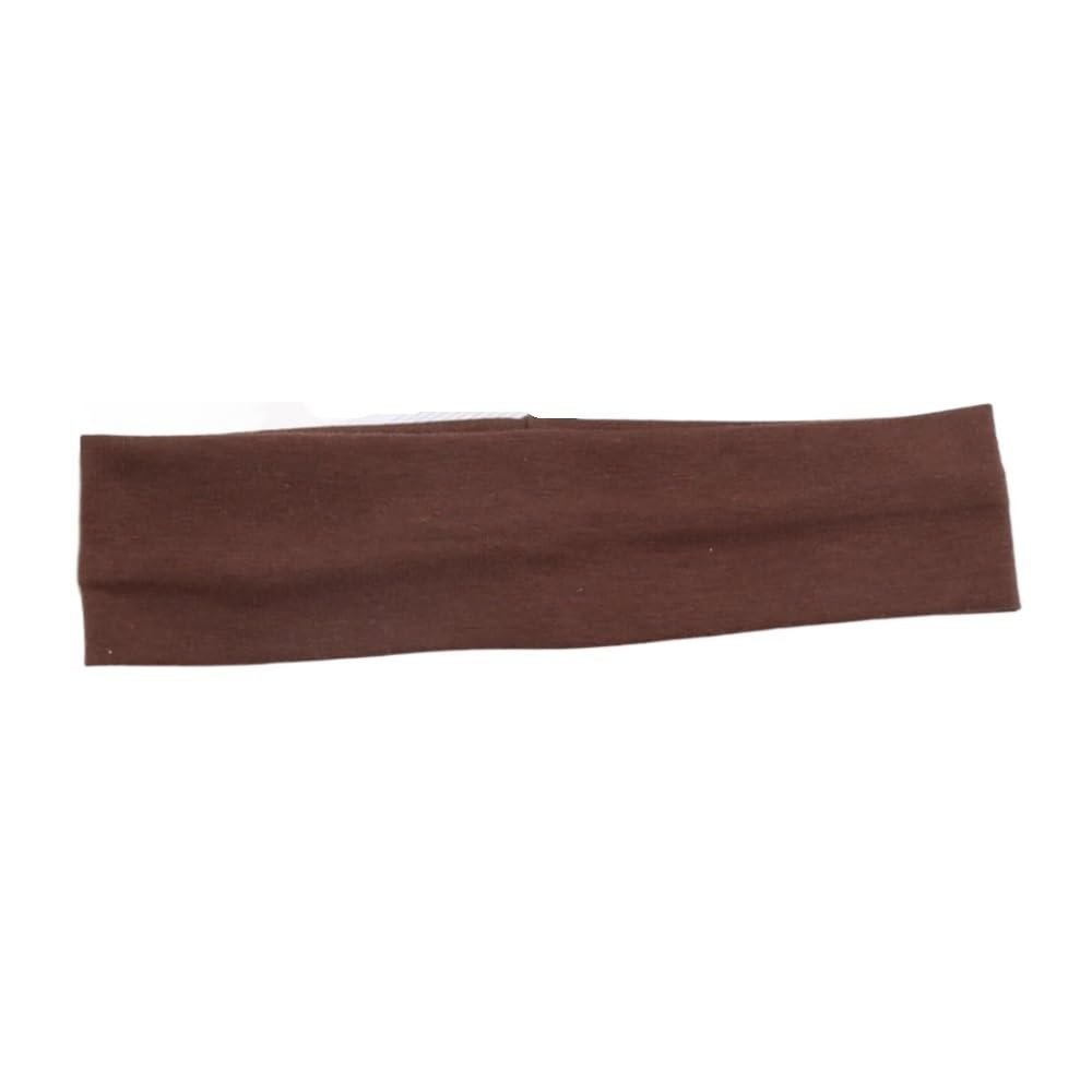 VONCYKI Elastic Cotton Headband, Brown
