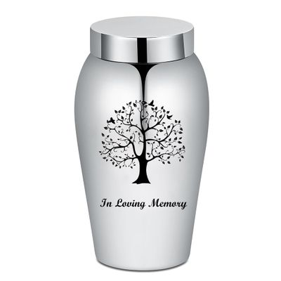 GRO Stainless Steel Memorial Urn for Human or Pet Ashes
