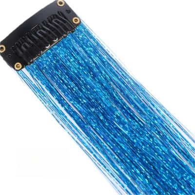 2-Piece Laser Hair Extensions, Blue, Y2K Style