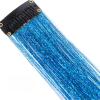 2-Piece Laser Hair Extensions, Blue, Y2K Style view 1