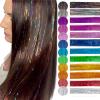 2-Piece Laser Hair Extensions, Blue, Y2K Style view 3