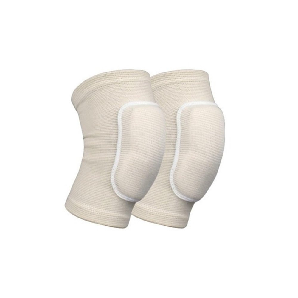 Protective Sports Knee Pads for Men and Women, White, 1 Pair, Size 40