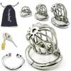 ScreaAss Gen 3 Ventilated Stainless Steel Male Chastity Cage, Silver, M, 41 mm view 1