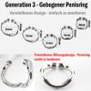 ScreaAss Gen 3 Ventilated Stainless Steel Male Chastity Cage, Silver, M, 41 mm view 2