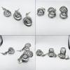 ScreaAss Gen 3 Ventilated Stainless Steel Male Chastity Cage, Silver, M, 41 mm view 4