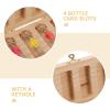 ibasenice Wooden Baby Keepsake Box, Baby Tooth and Hair Strand Storage, Glass Bottle, Portable view 2