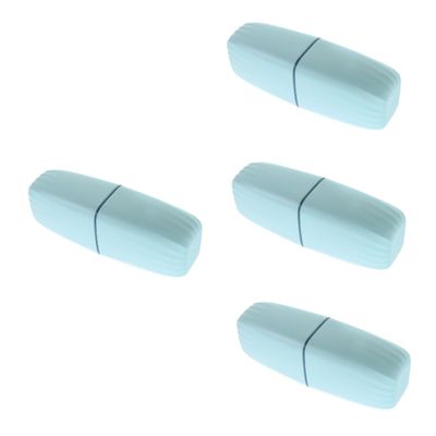 FRCOLOR 4-Pack Travel Toothbrush Cases, Toothbrush and Toothpaste Storage Boxes, Sky Blue