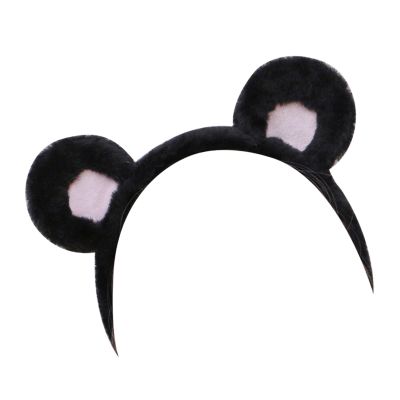 Eoixuqba Bear Ears Headband, Plush Makeup Headband for Face Washing