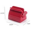 minkissy 4-Piece Plastic Toothpaste Squeezer, Manual Thick-Base Tube Extruder, Red and White view 2