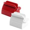 minkissy 4-Piece Plastic Toothpaste Squeezer, Manual Thick-Base Tube Extruder, Red and White view 3