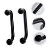 minkissy 2-Pack Non-Slip Bathroom and Bathtub Grab Bars, Wall-Mounted Aluminum, Black view 2
