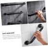 minkissy 2-Pack Non-Slip Bathroom and Bathtub Grab Bars, Wall-Mounted Aluminum, Black view 3