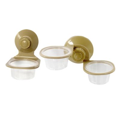 Happyyami Hanging Reptile Feeding Bowls, Wall-Mounted, 2-Piece, PP/ABS