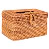 Handwoven Khaki Tissue Holder for Bathroom view 1