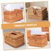 Handwoven Khaki Tissue Holder for Bathroom view 3
