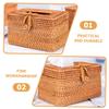 Handwoven Khaki Tissue Holder for Bathroom view 4