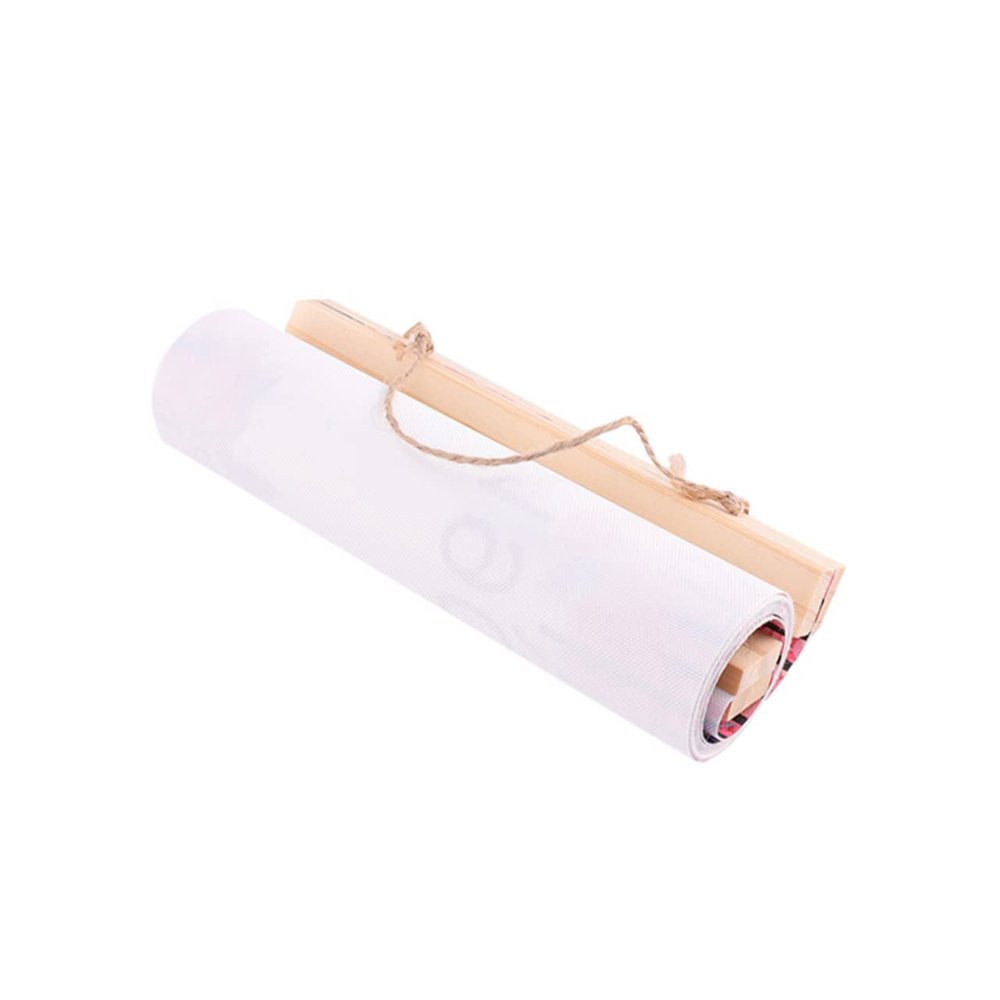 ibasenice Wooden and Canvas Growth Chart with Rose Pattern