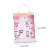 ibasenice Wooden and Canvas Growth Chart with Rose Pattern view 2